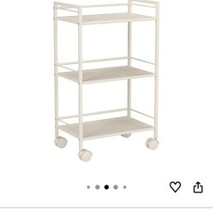 ドウシシャ キッチンラック キッチンワゴン 3段 キャスター付  白の画像