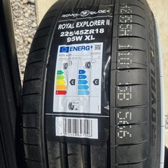 【新品未使用】225/45R18 タイヤ・ホイールセット　深リム9.5j +20の画像