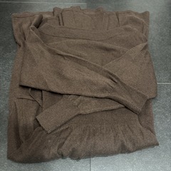 FRAY I.D ウールカシミアレースアップニットワンピース ブラウン インナーの画像