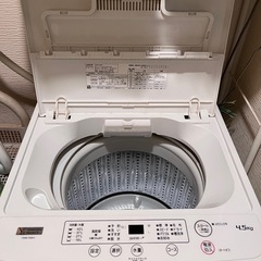 ホワイト全自動洗濯機 上開洗濯4.5kg の画像