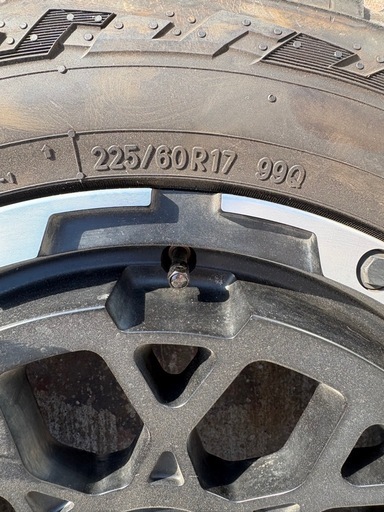 【Air/G】225/60R17 タイヤ付ホイール 4本セット