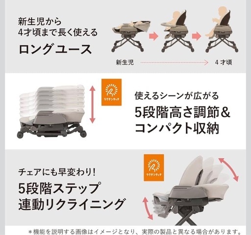 【お取引中】コンビ 電動ハイローチェア ホワイトレーベル ネムリラ AUTO SWING BEDi Long スリープシェル EG+ 