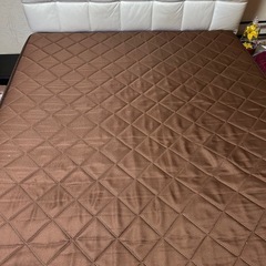 ダブルベッドフレーム イタリアンレザー の画像