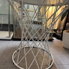 Francfranc マーリア サイドテーブル 大理石×ホワイトの画像