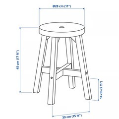 IKEA イス　スツールの画像