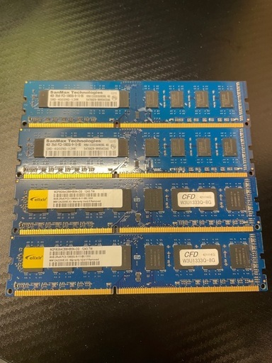 メモリ DDR3 8gb*2 4gb*2