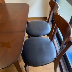 伸縮可能テーブルとイス2 セット！！の画像