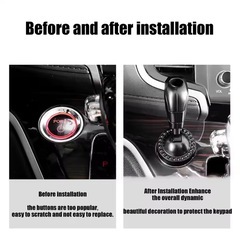 ⭐️【お値下げしました！格安！】車のエンジンプッシュスタートストップボタンカバー、ジョイスティックスタートストップレバー ⭐️の画像