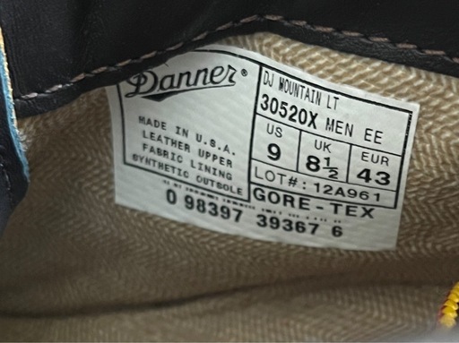 新品 USA製 DANNER ダナーマウンテンライト MOUNTAIN LIGHT  30520X US9   27.0cm