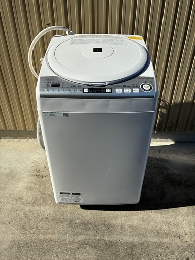 SHARP 8kg洗濯乾燥機 ES-TX8D-W 2019年製 乾燥OK