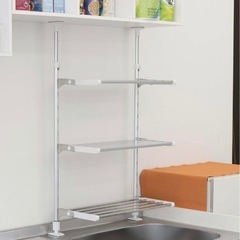 つっぱり折りたたみ棚3段 幅45cm TP3-45Cの画像