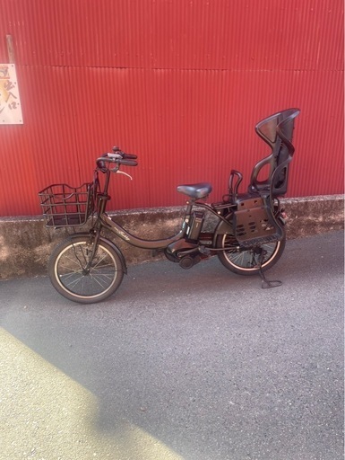 【京都発】京の楽チャリ　電動アシスト自転車　ヤマハ　PASバビー　子ども乗せ車両　黒色