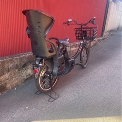 【京都発】京の楽チャリ　電動アシスト自転車　ヤマハ　PASバビー　子ども乗せ車両　黒色の画像