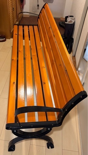 【ほぼ新品】ガーデンベンチ 170cm ブラウン　【近場なら配送します】