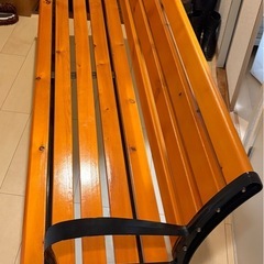 【ほぼ新品】ガーデンベンチ 170cm ブラウン　【近場なら配送します】の画像