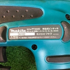 【店頭お渡し限定】(26-2-26)マキタ　14.4V充電式ピンタッカ　PT350Dの画像