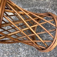 ラタンチェア　椅子　イス　籐　レトロ　ヴィンテージの画像