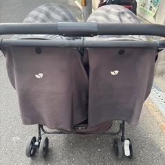 Joie 二人乗りベビーカー（ブラック）の画像