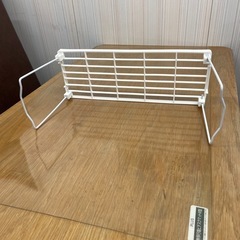 ☆キッチン収納 ホワイト折りたたみ棚の画像