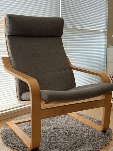 引き取り限定】IKEA ポエング (みかん) 上前津のソファ《1人用ソファ