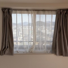 カーテン レースカーテン セット グレーの画像