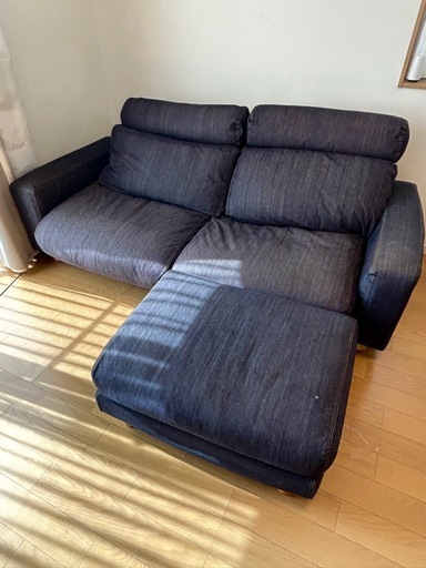 【値下】無印良品　デニムソファー　オットマン付き