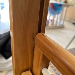 木製ベビーベッド キャスター付きの画像