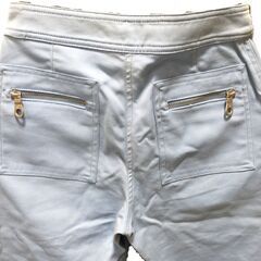 CHANEL シャネル スポーツライン デニムパンツ ライトブルー ココマーク レディース サイズ３４　XS・５号相当の画像