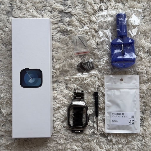 ソリッド鎧 Apple Watch ケース 46mm スペースグレー