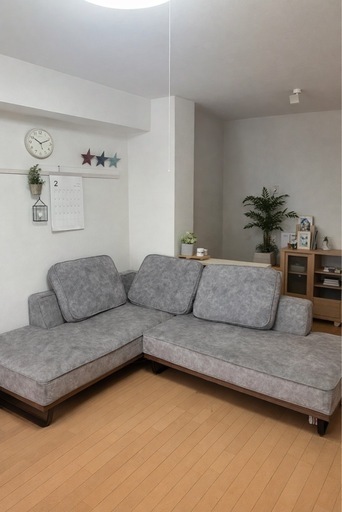【購入13万円】マックスプラス L字型ソファー グレー