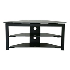 ブラック　強化ガラステレビ台の画像