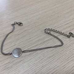 【DIOR】シルバーブレスレット CDロゴ シンプルデザインの画像