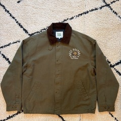 コーデュロイ襟 トラ刺繍 ジップブルゾン スイングトップ ハンティングジャケットの画像