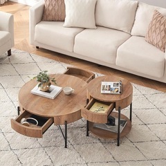 木目調  センターテーブルの画像