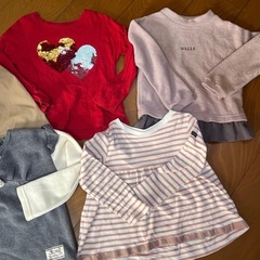 110cm 女の子服５点セットの画像