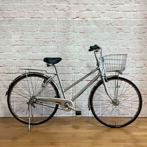 【大人用】整備済中古自転車 ブリヂストン 27型シングルスター 銀色 <自転車のオオムラ 静岡店>