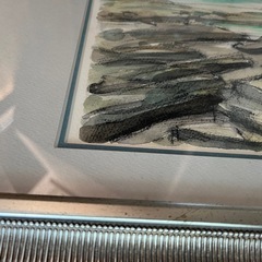 【真作】屋良朝春 F10号 水彩「沖縄海岸風景」内閣総理大臣賞画家 額装の画像