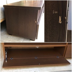 テレビ台 テレビボード 引き出し 収納 木目調 ダークブラウン ローボード AVボードの画像
