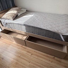 【2/28までに引き取り限定】シングルベッド×マットレス の画像