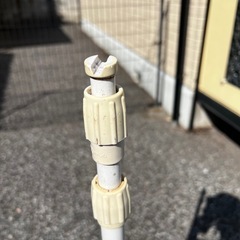 のぼり旗　台　日本製　白　アイボリー　のぼり棒は訳ありの画像