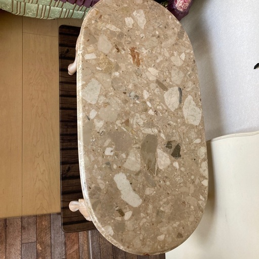 ロココ調・大理石カフェテーブル