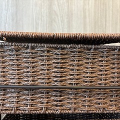 【受け渡し予定あり】ラタン調 キャビネット ブラウンの画像