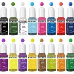 訳あり　レジン 着色剤 レジン液 エポキシ樹脂 着色剤 透明色　16色　10ml　UVレジン用染料 エポキシ樹脂顔料 レジン液用の画像