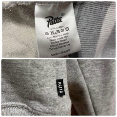PATTA パタ プルオーバースウェット グレー コットン Pロゴ Lサイズの画像