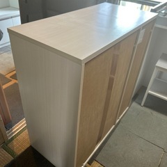 ［お渡し決定］スライド式　本棚　ホワイトの画像