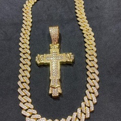 ラインストーンネック＆ブレスセットの画像