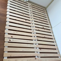 すのこベッド　ダブル　ひのきの画像