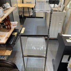 【スチールラックタイプ】【レンジ台】クリーニング済み【管理番号0223】野の画像