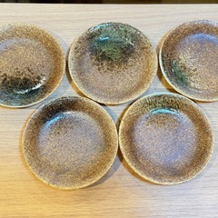 A8091【メーカー不明】蓋付き湯呑み 茶器 陶器 5個セットの画像