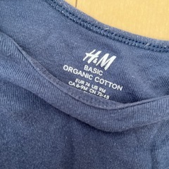 【75】半袖　ベビー　ロンパース　セット　オレンジ　ブルー　オーガニックコットンの画像